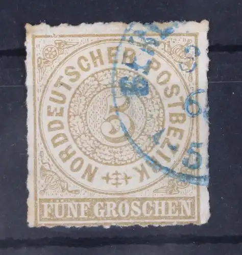 Norddeutscher Bund 6 gestempelt mit blauem Stempel Berlin #GA250