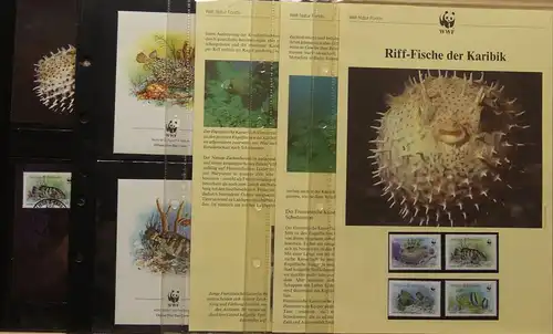 Antigua und Barbuda 1987 WWF komplettes Kapitel 1010-1013 WWF Fische #GI420