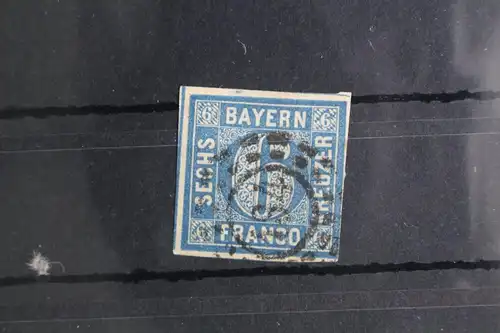 Bayern 10 gestempelt links Lupenschnitt sonst breitrandig, oMR 184 #GH880