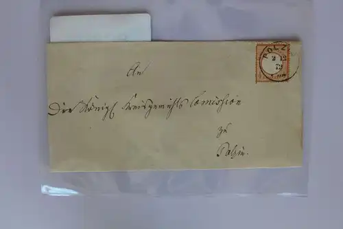 Deutsches Reich 14 auf Brief als Einzelfrankatur Polzin, Ortsbrief #BC869