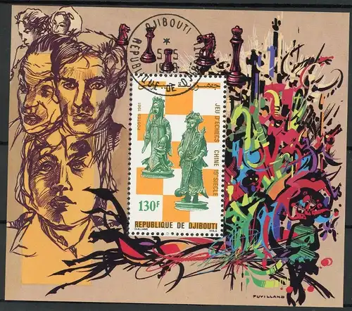 Dschibuti Block 49 gestempelt Schach #GM584