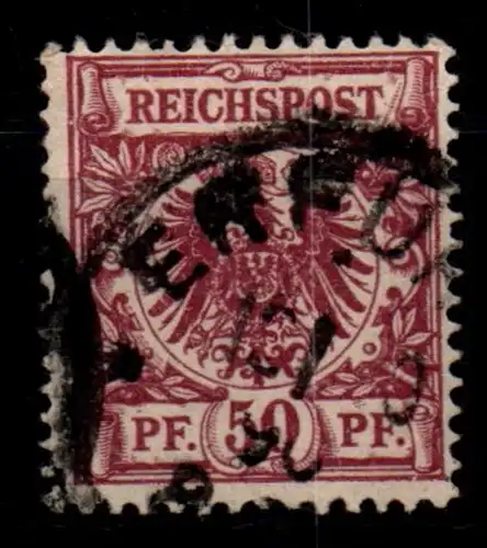 Deutsches Reich 50b gestempelt geprüft Zenker BPP #GF980