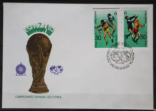 Bulgarien 3103-3104 gestempelt als FDC / Fußball #GC504