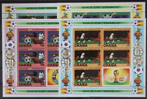 Ghana Kleinbogensatz 972-975 postfrisch Fußball #GC517