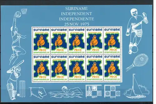 Surinam Kleinbogen 702-704 postfrisch Schach #GM503