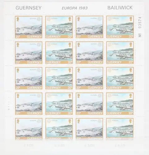 Großbritannien Guernsey 265-268 postfrisch als Kleinbogen #GK840