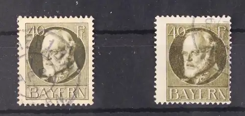 Bayern 100 (2x) gestempelt Stempellot #GL029