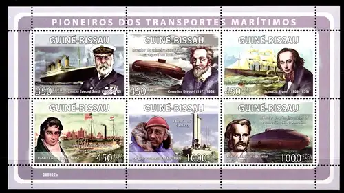 Guinea Bissau 4000-4005 postfrisch Kleinbogen Schifffahrt #GJ745