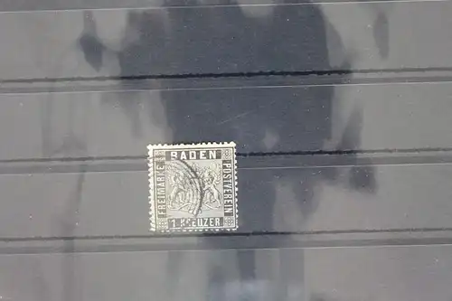 Baden 9 gestempelt N5, etwas raue Zähnung oben #GH995