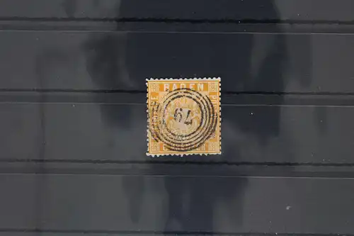 Baden 11 gestempelt N5 79, etwas raue Zähnung rechts #GA007