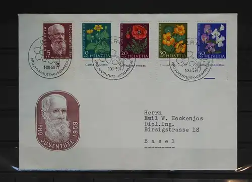 Schweiz 687-691 gestempelt als FDC / Blumen #GC646