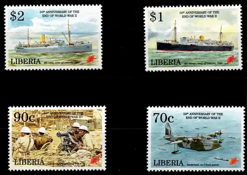 Liberia 1619-1622 postfrisch Geschichte 2. Weltkrieg #GJ610