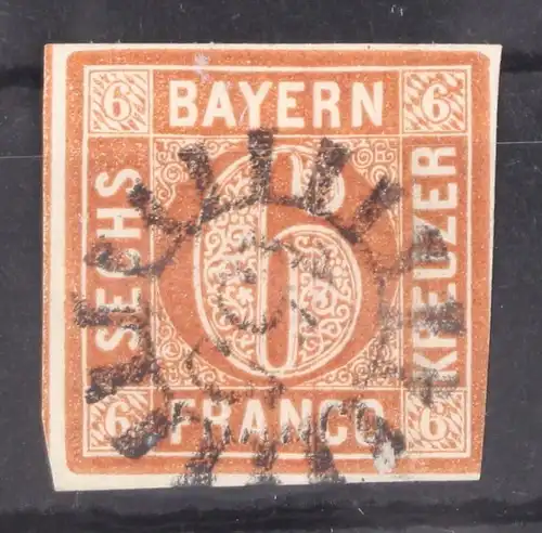 Bayern 4 Typ II gestempelt gMR 155, unten links berührt #GA168