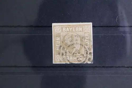 Bayern 11 gestempelt dünne Stelle, oMR 237 Kaufbeueren #GH787