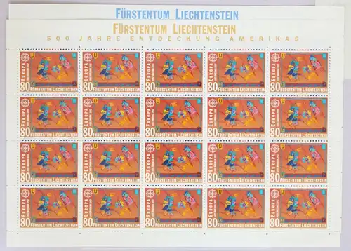 Liechtenstein 1033-1034 postfrisch als Kleinbogensatz #GK775