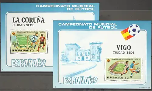 Spanien Vignetten postfrisch Fußball #GC577