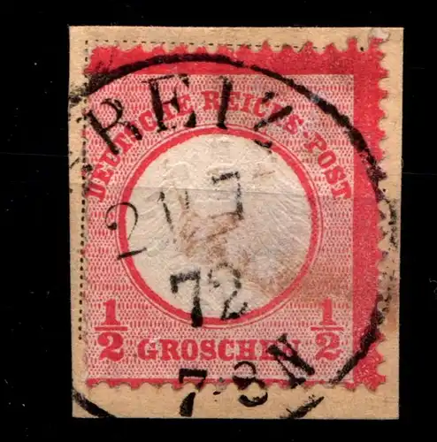 Deutsches Reich 3 gestempelt gut gezähnt auf Briefstück #GN990