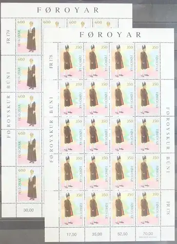 Färöer 182-183 postfrisch als Kleinbogensatz #GK810
