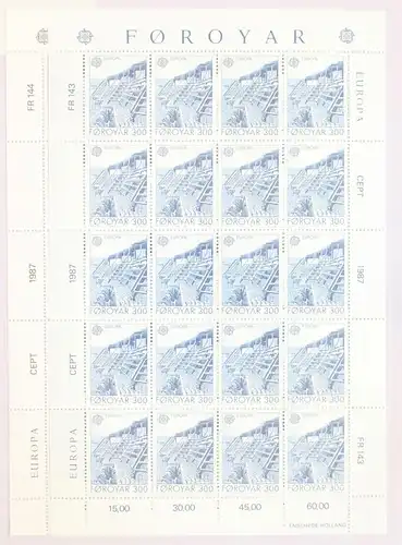 Färöer 149-150 postfrisch als Kleinbogensatz #GK814