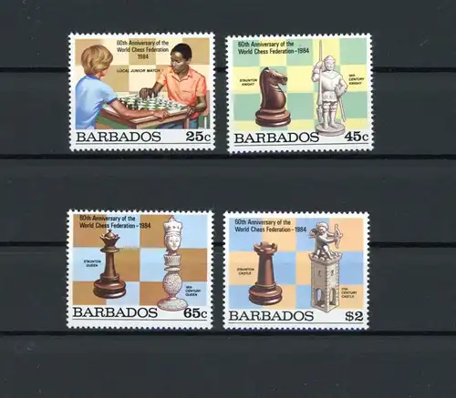 Barbados 609-612 postfrisch Schach #GM553