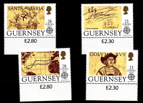 Großbritannien Guernsey 549-552 postfrisch Schifffahrt #GJ995