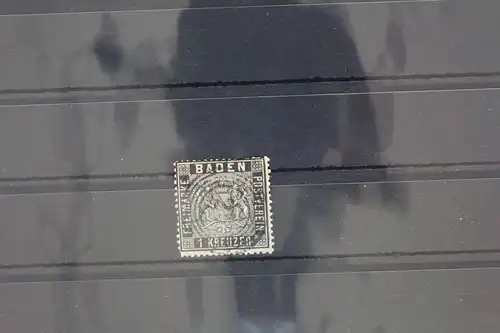 Baden 9 gestempelt N5, 1 verkürzter Zahn oben #GH996