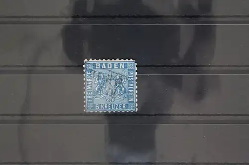 Baden 14 gestempelt R2, gute Zähnung aber falzhell #GA018