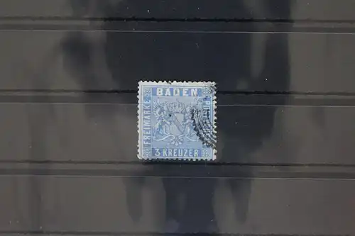 Baden 10 gestempelt ZV, etwas raue Zähnung #GA003