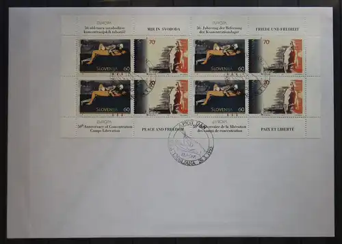 Slowenien 110-111 gestempelt als Kleinbogen als FDC #GD900