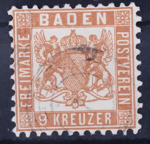 Baden 20 gestempelt gestempelt N5, gute Zähnung #GA071