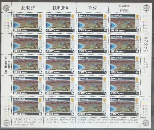 Großbritannien Jersey 278 postfrisch als Kleinbogen #GK785