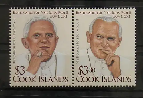 Cook Inseln 1722-1723 postfrisch Papst #GH067