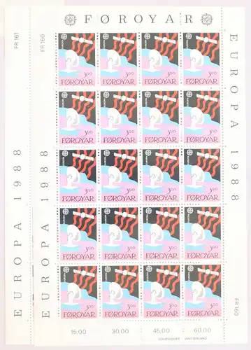 Färöer 166-167 postfrisch als Kleinbogensatz #GK813