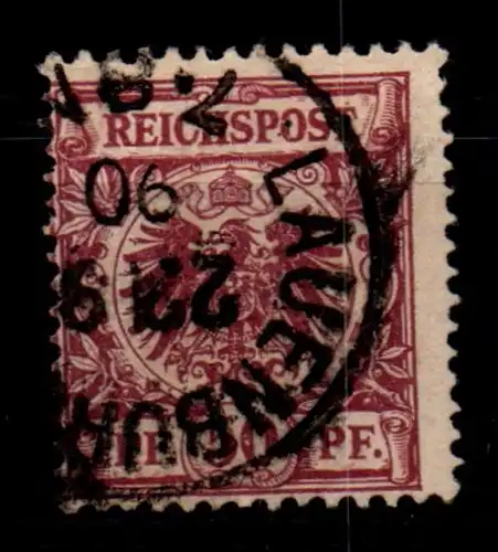 Deutsches Reich 50b gestempelt geprüft Zenker BPP #GF977