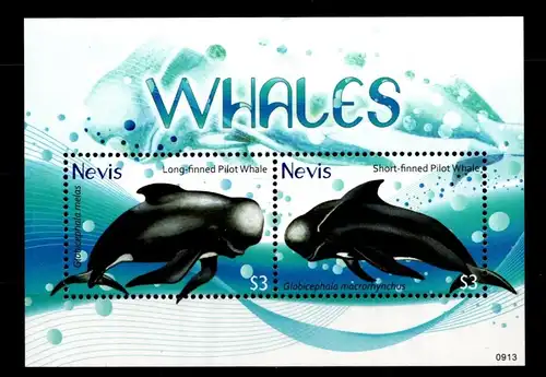 Nevis Block 284 mit 2358-2359 postfrisch Block Tiere #GJ972