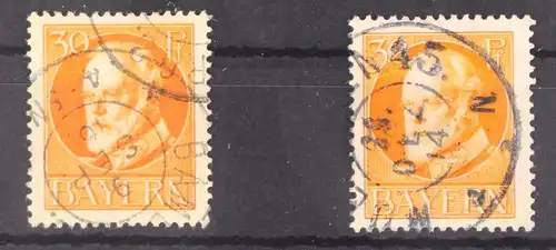 Bayern 99 (2x) gestempelt Stempellot #GL028
