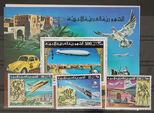 Libyen 584-586 und Block 25-28 postfrisch UPU #GC800