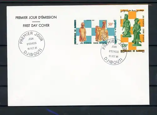 Dschibuti 314-315 Schach Ersttagesbrief/FDC #GM590