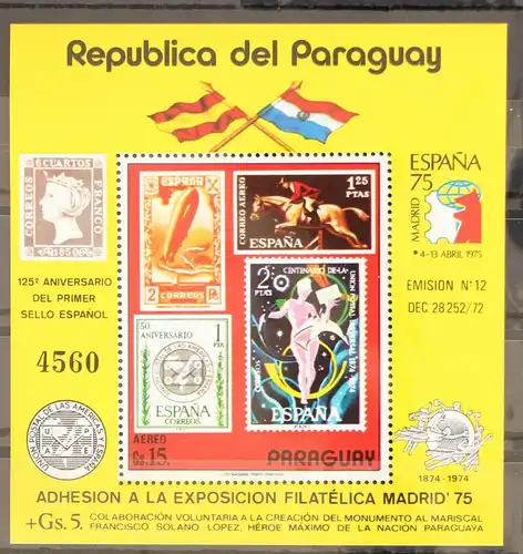 Paraguay Block 245 postfrisch Weltpostverein #GC858