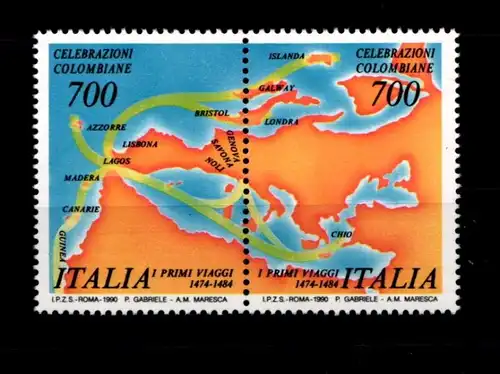 Italien 2103-2104 postfrisch Paar Schifffahrt #GN043