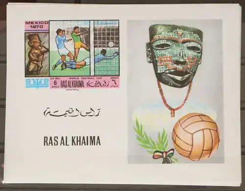 Ras al Chaima Einzelblöcke 354-359 B postfrisch Fußball #GC901