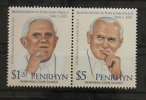 Penrhyn 668-669 postfrisch Papst #GH066