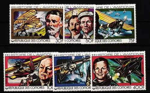 Komoren 429-434 postfrisch Flugzeug #GF443