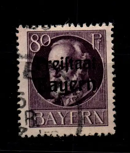 Bayern 164A gestempelt gepr. Infla #GL360