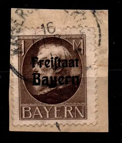 Bayern 165A gestempelt gepr. Infla #GL380