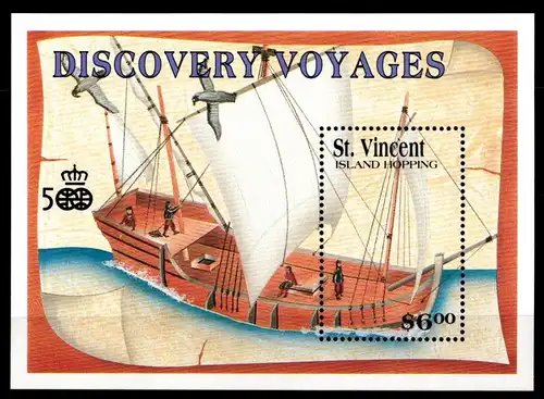 St. Vincent Block 170 mit 1735 postfrisch Schifffahrt #GN022