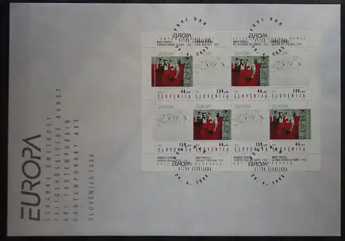Slowenien 48-49 gestempelt als Kleinbogen als FDC #GD898