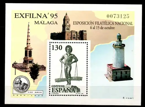 Spanien Block 60 mit 3245 postfrisch Geschichte #GJ850