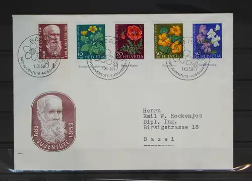 Schweiz 687-691 gestempelt als FDC / Blumen #GC648