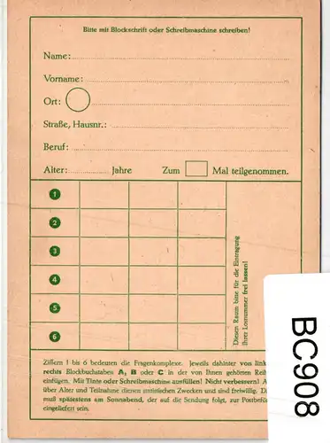 BRD FP3 als Ganzsache ungebraucht #BC908